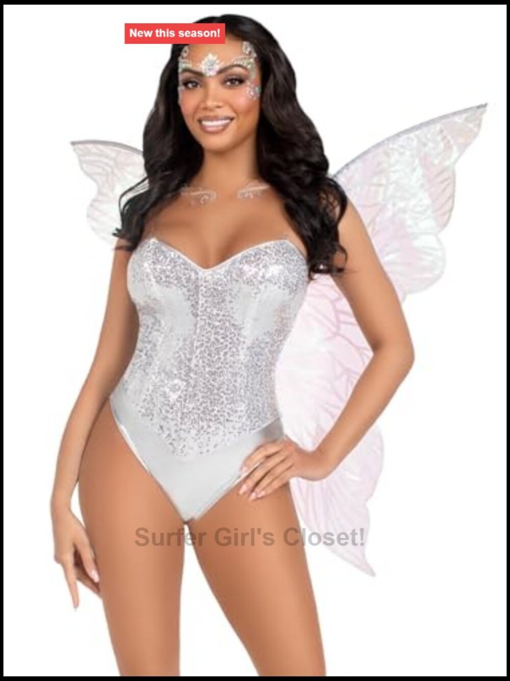 Iridescent Fairy Wings Costume Accessory Lightweight Wire Frame - Picture 2 of 7